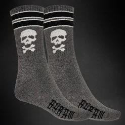 Chaussettes Hyraw - Skull Classic Grey