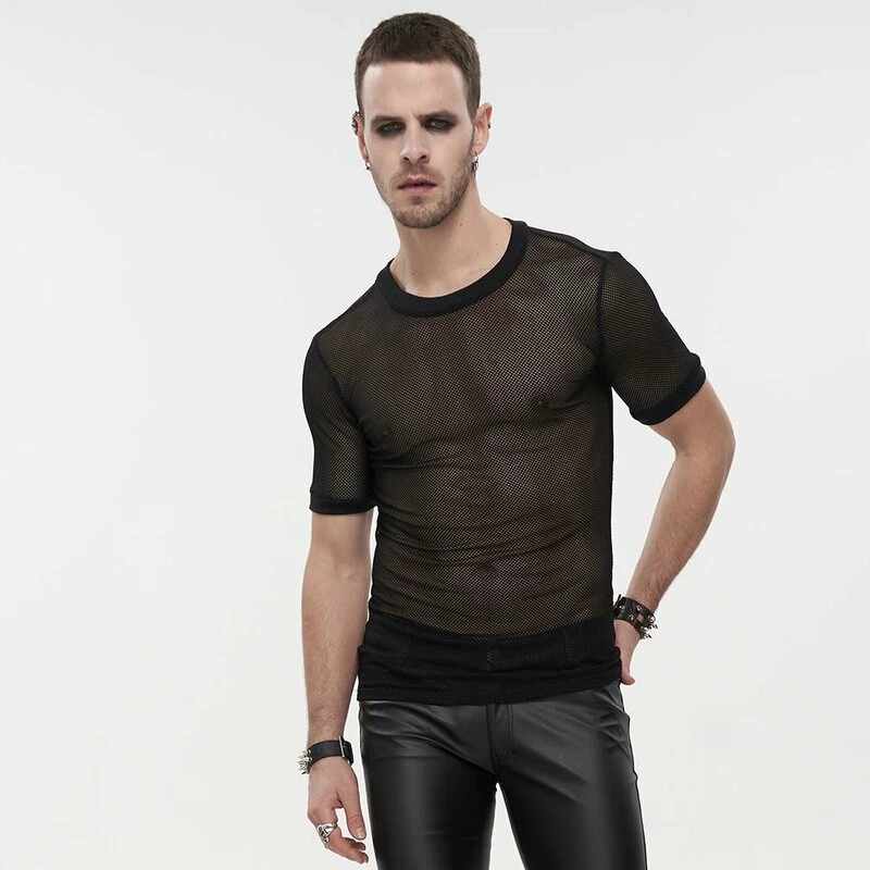 Devil Fashion T-shirt En Filet - Goa Trance Black