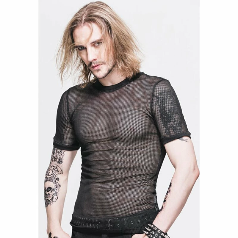 Devil Fashion T-shirt En Filet - Goa Trance Black – Image 4