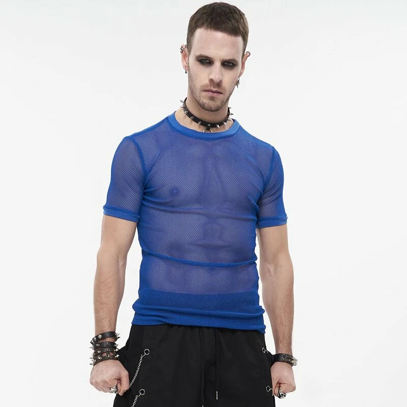 Devil Fashion T-shirt En Filet - Goa Trance Blue