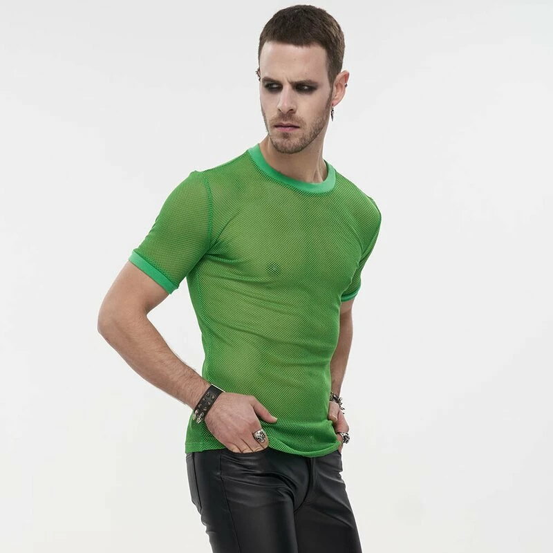 Devil Fashion T-shirt En Filet - Goa Trance Grass Green – Image 3