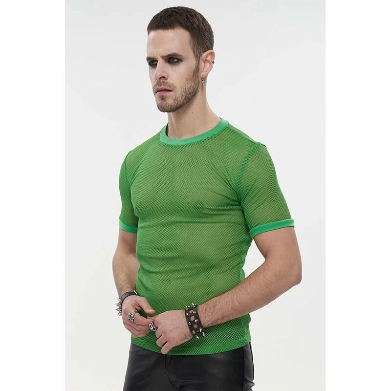 Devil Fashion T-shirt En Filet - Goa Trance Grass Green – Image 4