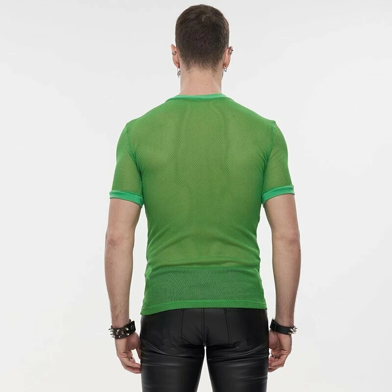 Devil Fashion T-shirt En Filet - Goa Trance Grass Green – Image 6