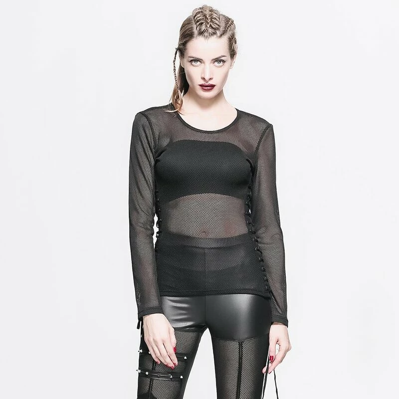 Devil Fashion T-shirt En Filet - Stitched – Image 4