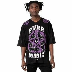 Killstar Unisex T-Shirt - Purr Magic Sports Jersey