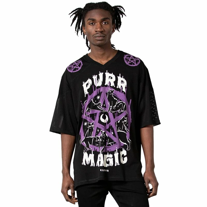 Killstar Unisex T-Shirt - Purr Magic Sports Jersey