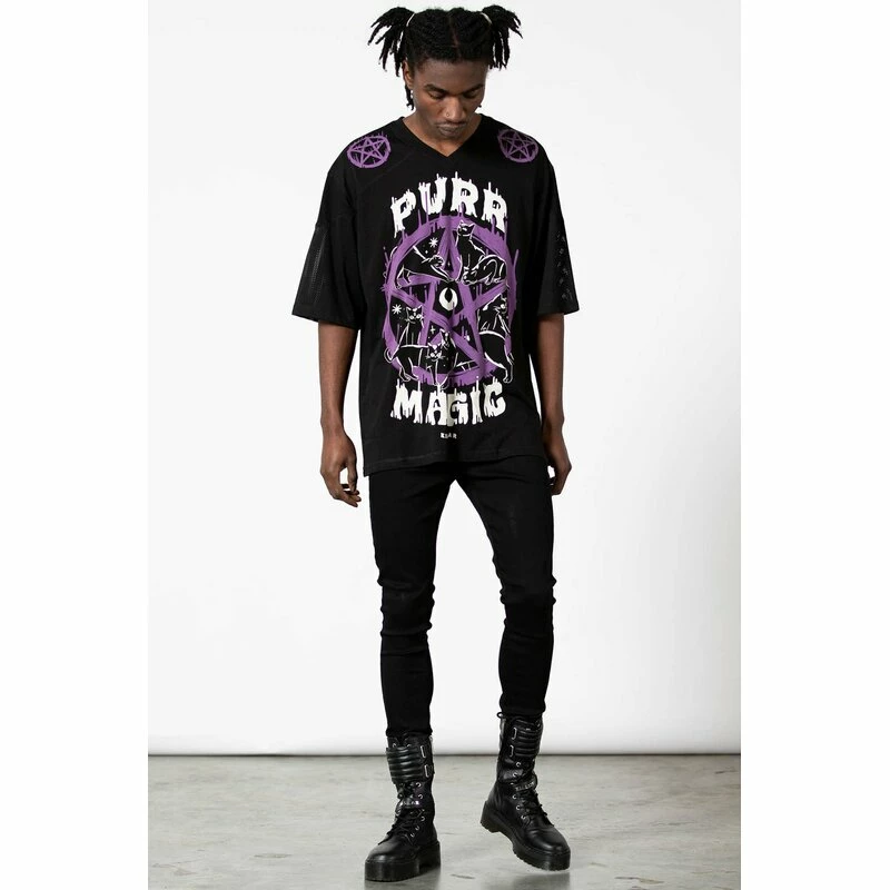 Killstar Unisex T-Shirt - Purr Magic Sports Jersey – Image 2