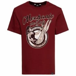 King Kerosin T-Shirt - Mechanic On Duty Wine